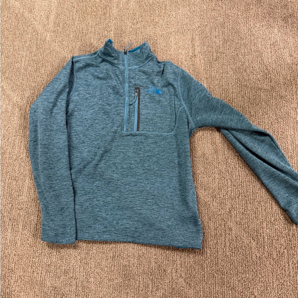The North Face Men's Teal Zip-Up Sweater